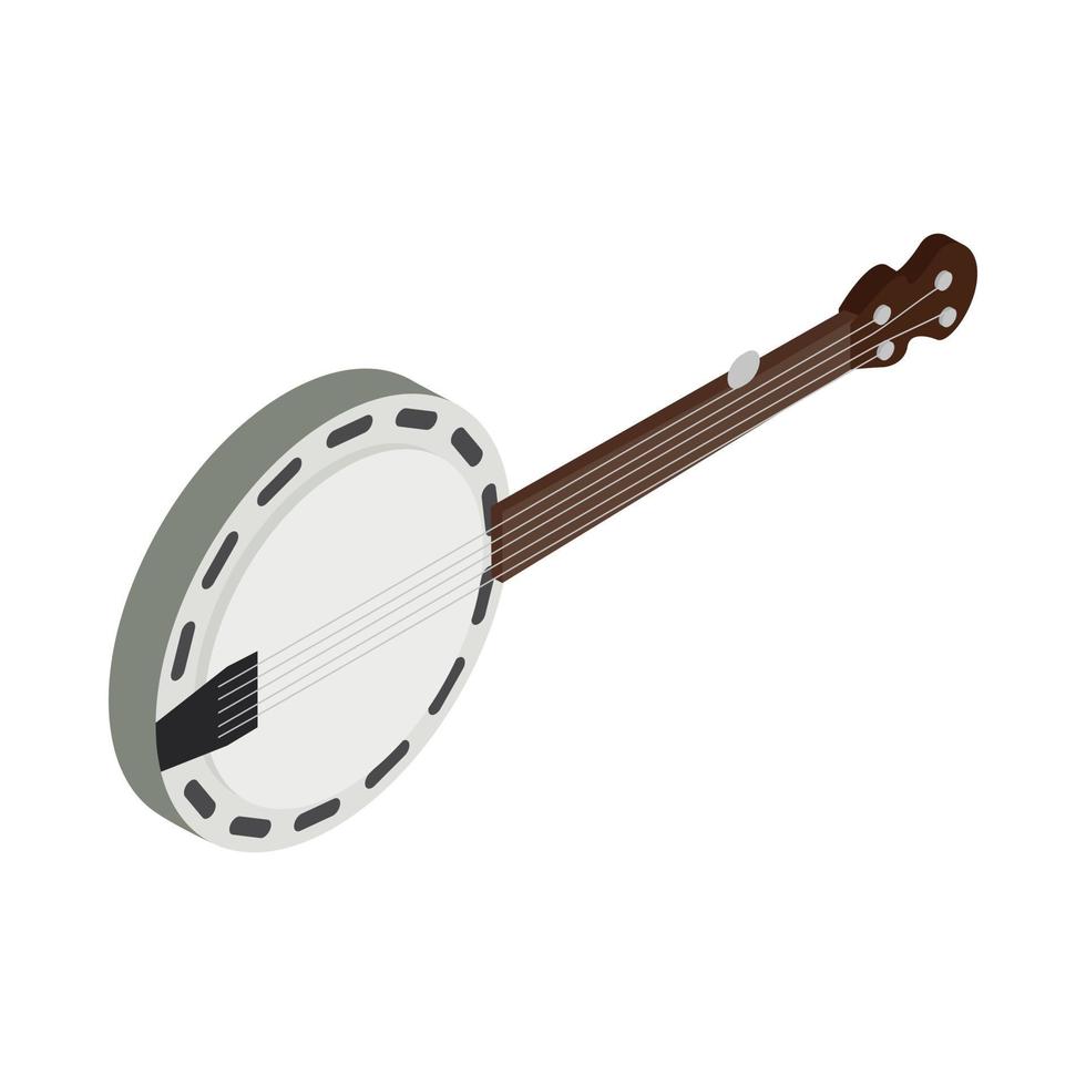 banjo ikon, isometrisk 3d stil vektor