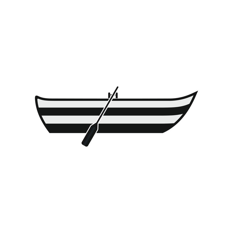 båt med paddlar ikon vektor
