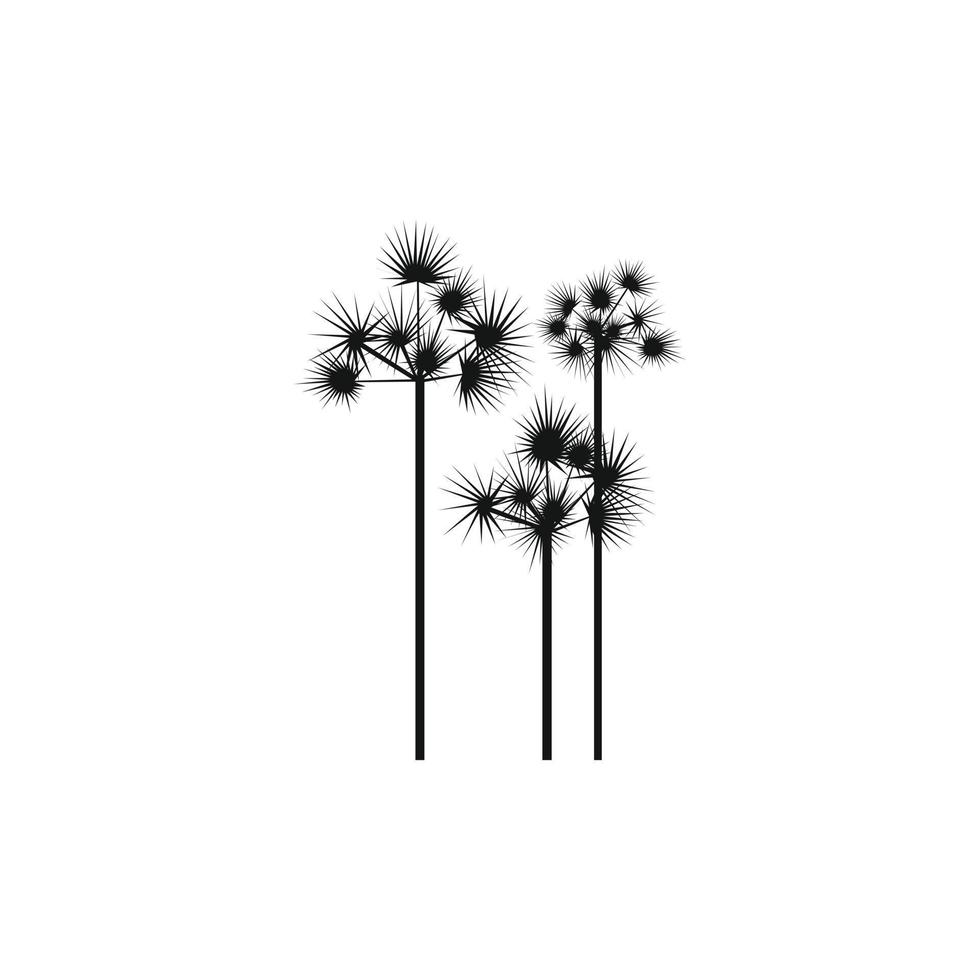 drei Palmen-Symbol, einfachen Stil vektor