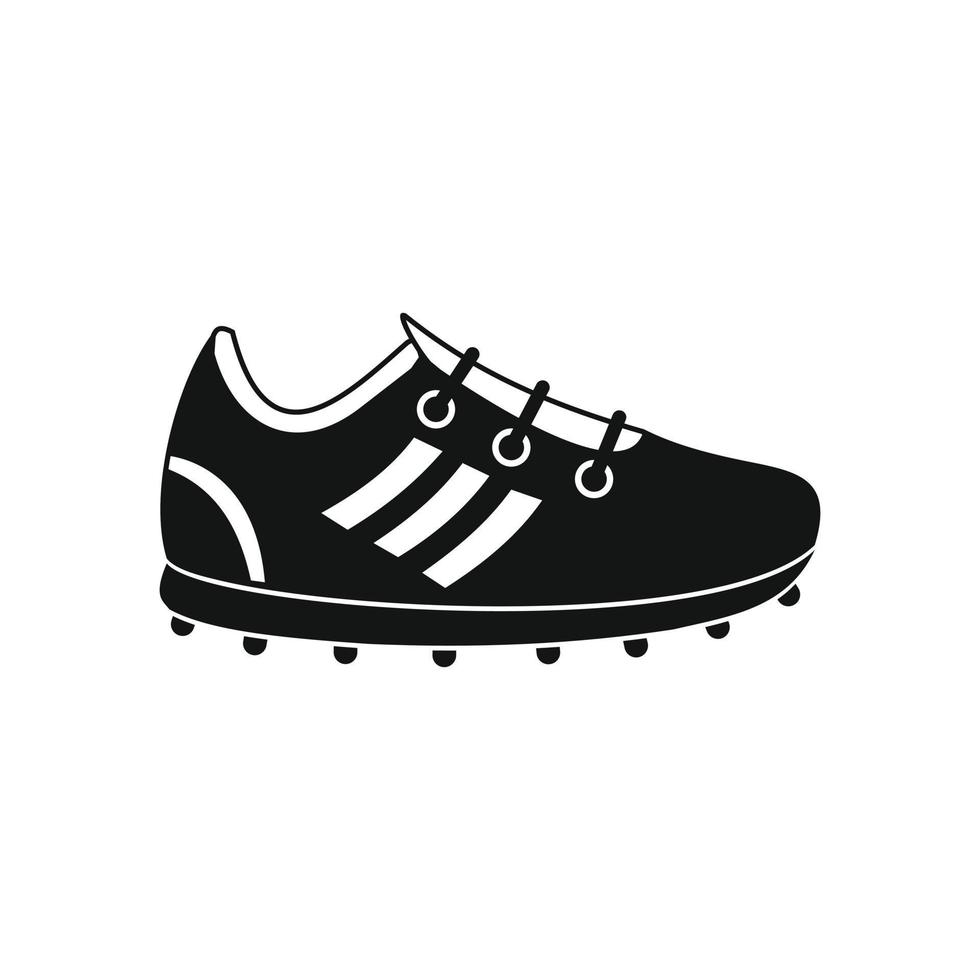 Fußballschuhe schwarz einfaches Symbol vektor