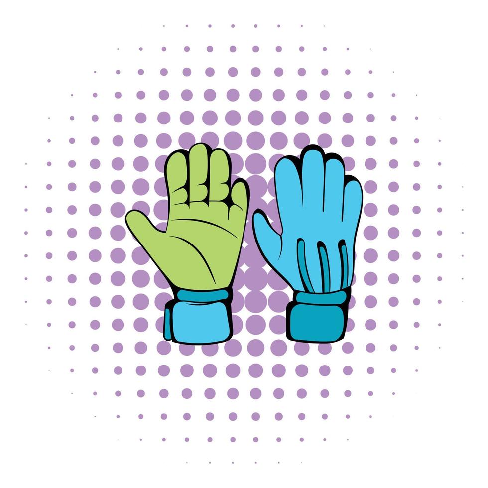 Symbol für Schutzhandschuhe im Comic-Stil vektor