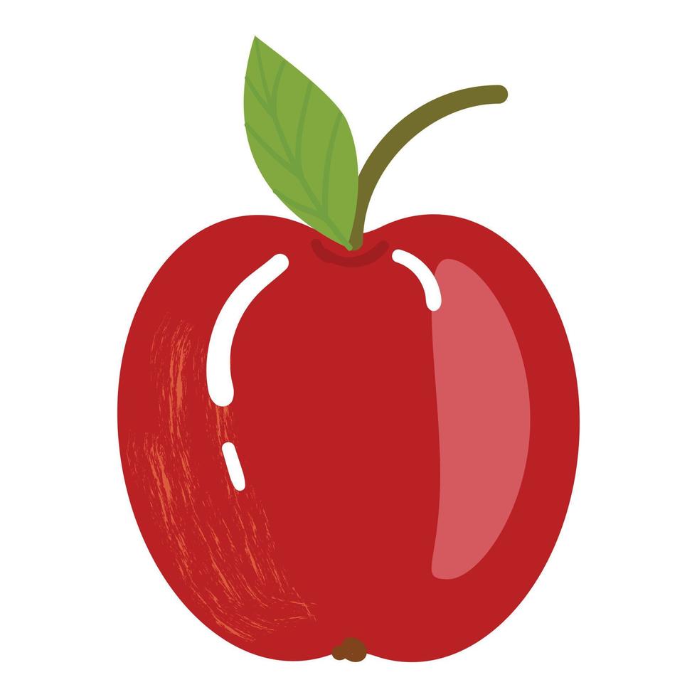 röd äpple frukt ikon tecknad serie vektor. funderade vin vektor
