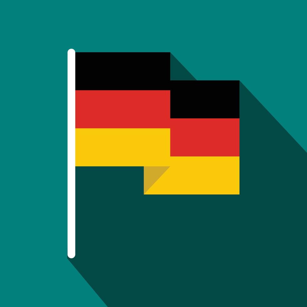 Flache Ikone der deutschen Flagge vektor