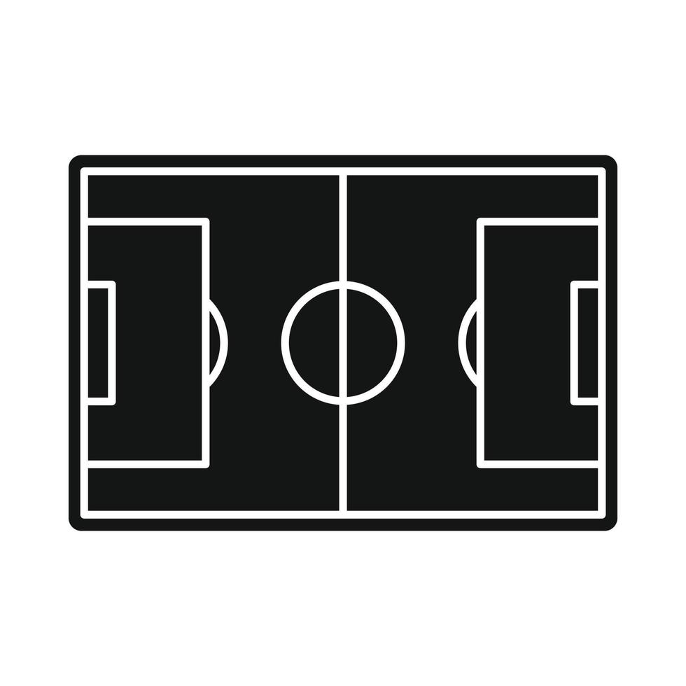 Fußballplatz-Symbol, einfacher Stil vektor