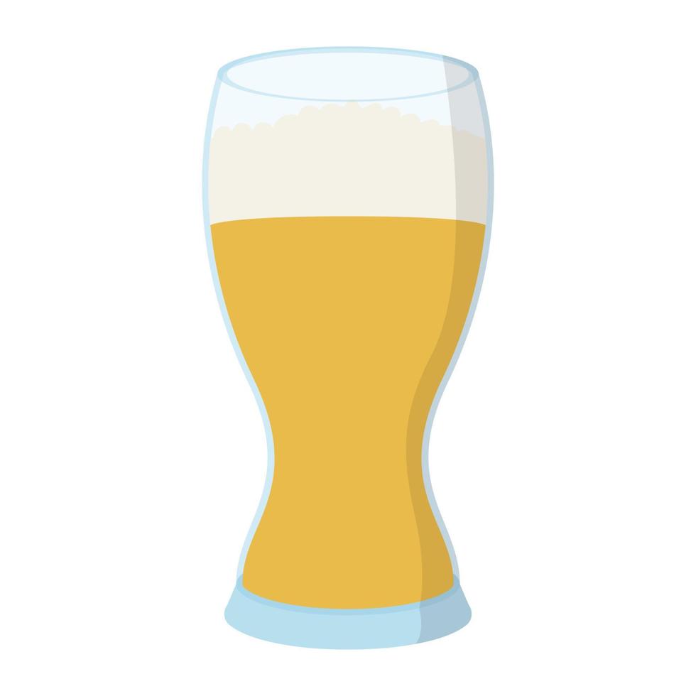 glas av öl tecknad serie ikon vektor
