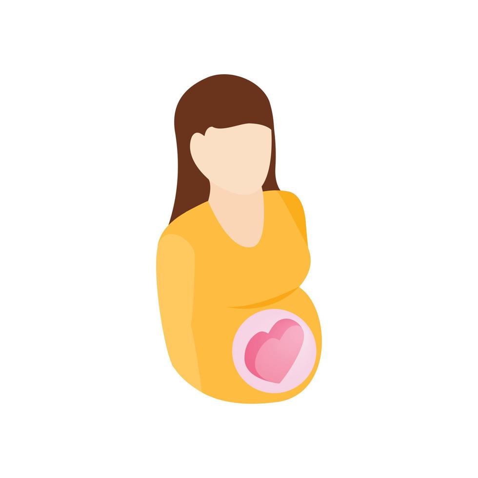 gravid kvinna isometrisk 3d ikon vektor