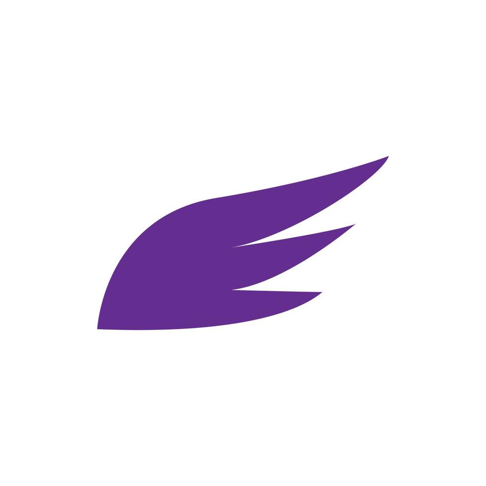 violett vinge ikon, enkel stil vektor