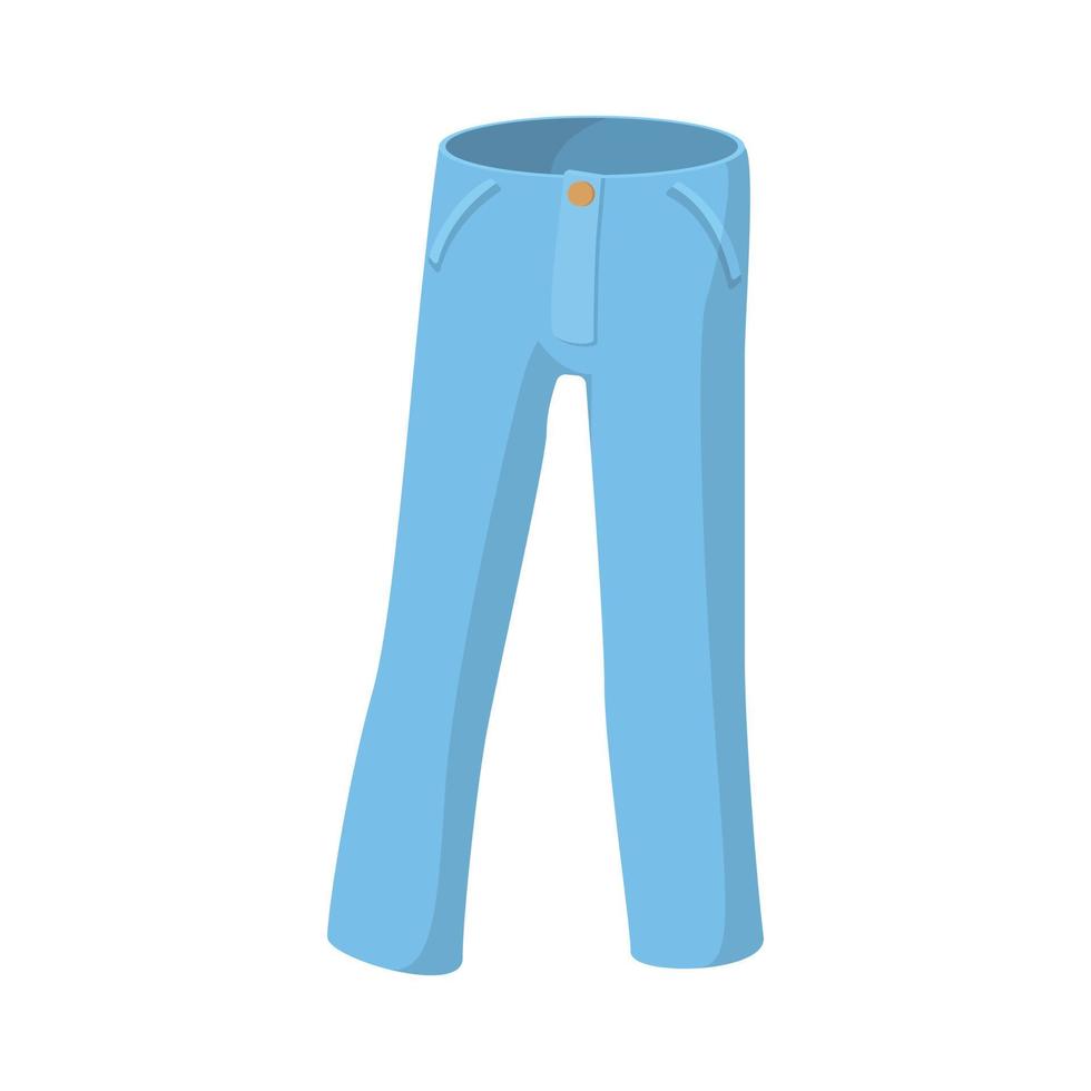 blå jeans ikon, tecknad serie stil vektor