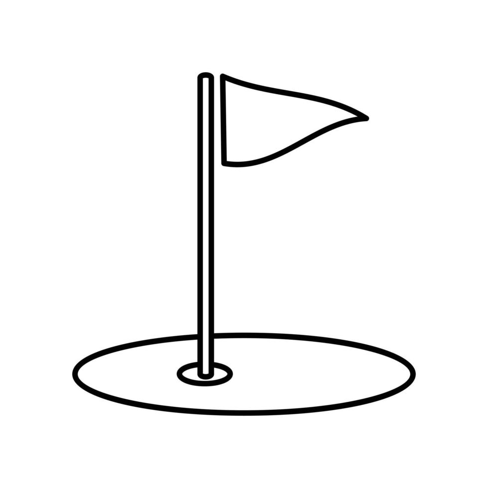 Symbol für Golffeldlinie vektor