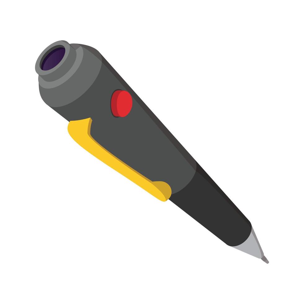 spionera penna tecknad serie ikon vektor