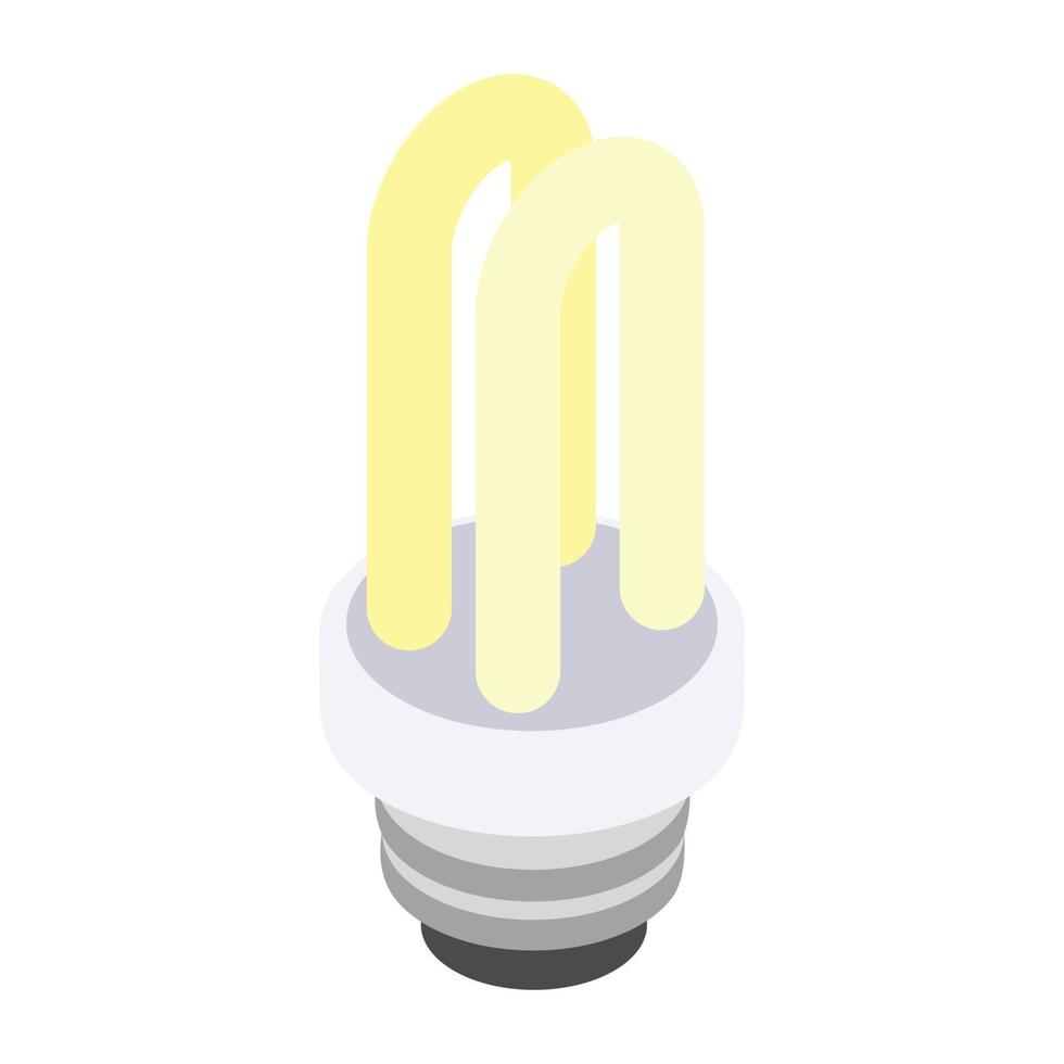 Symbol für energiesparende Leuchtstofflampe vektor