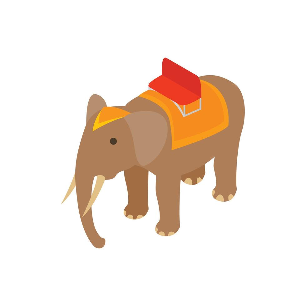 Elefantensymbol, isometrischer 3D-Stil vektor