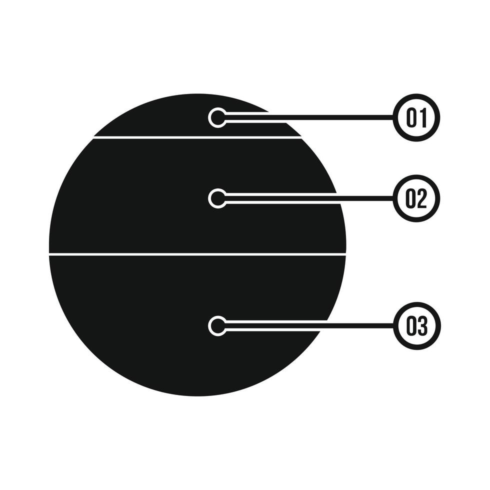 paj Diagram ikon, enkel stil vektor