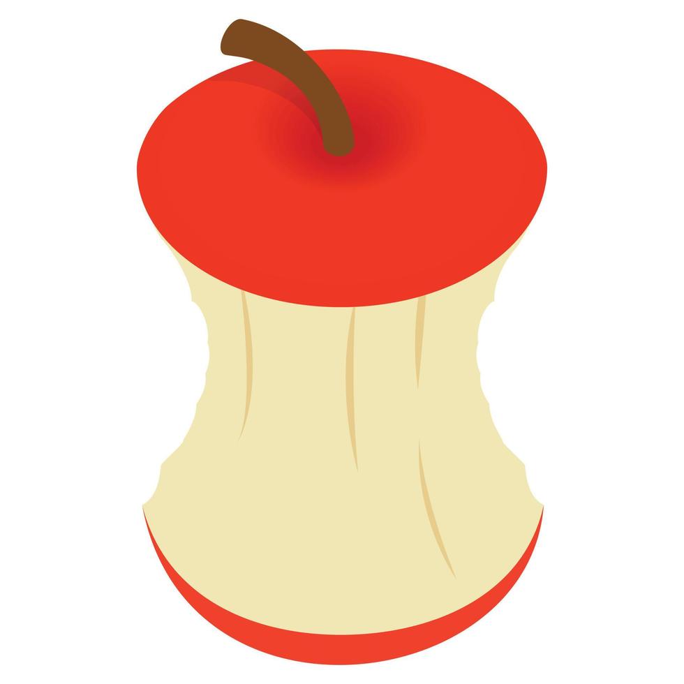 äpple stubbe ikon, isometrisk 3d stil vektor