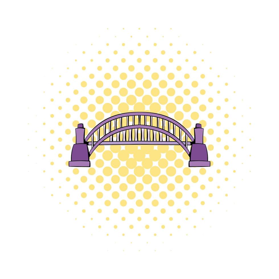 Sydney Harbour Bridge-Symbol im Comic-Stil vektor