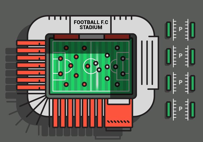 Football Ground Vector Illustration