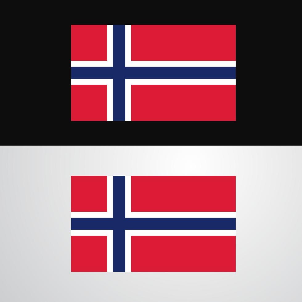 Norwegen-Flaggen-Banner-Design vektor