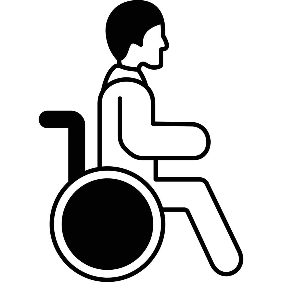 Rollstuhl, der leicht geändert oder bearbeitet werden kann vektor