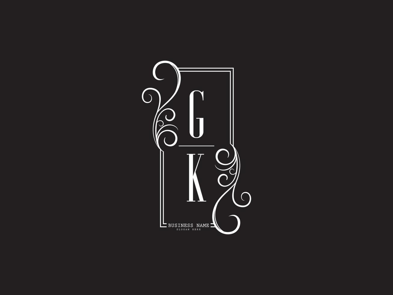 initialer gk lyx logotyp, kreativ gk kg logotyp brev vektor stock