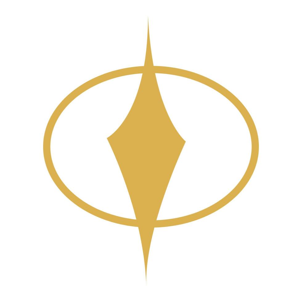 Vektorbild des goldenen Sterns isoliert auf weißem Hintergrund. vektor