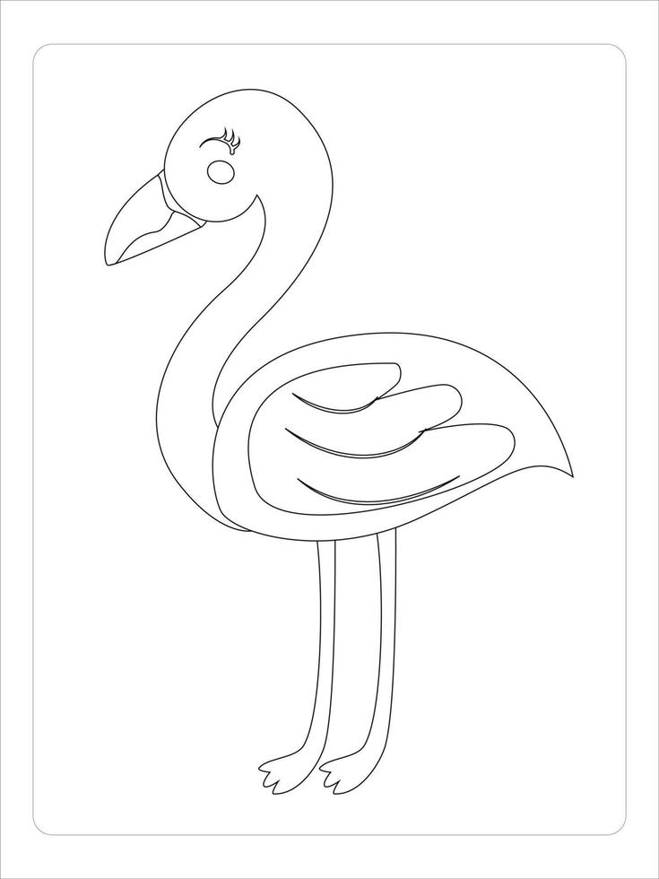 Flamingo Malvorlagen für Kinder Bay Art Line vektor
