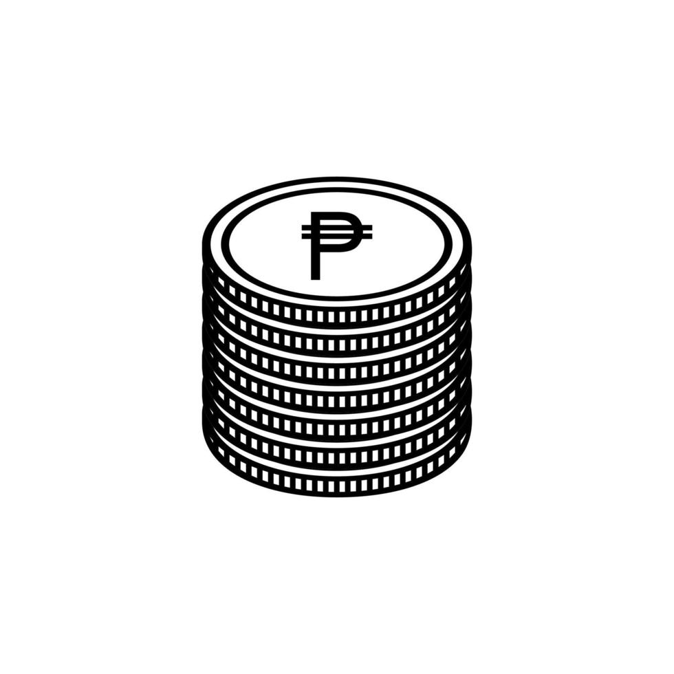 filippinska valuta ikon symbol. filippinska peso, php tecken. vektor illustration