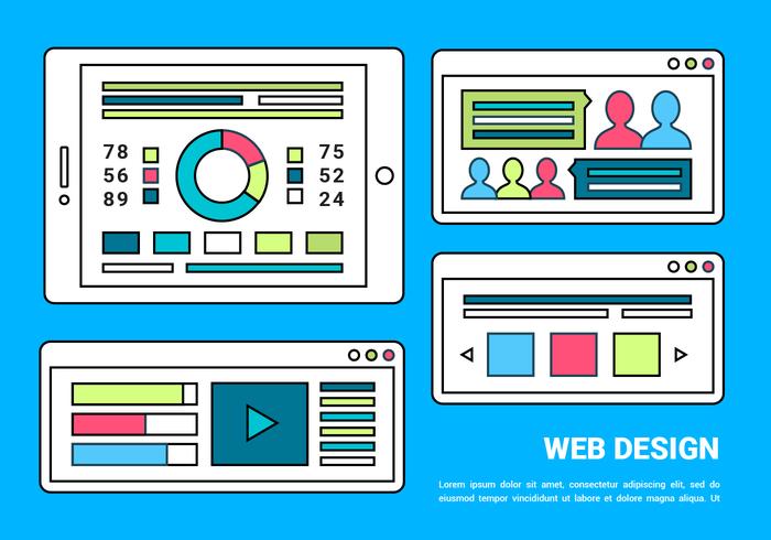 Kostenlose Web-Layout-Vektor-Hintergrund vektor