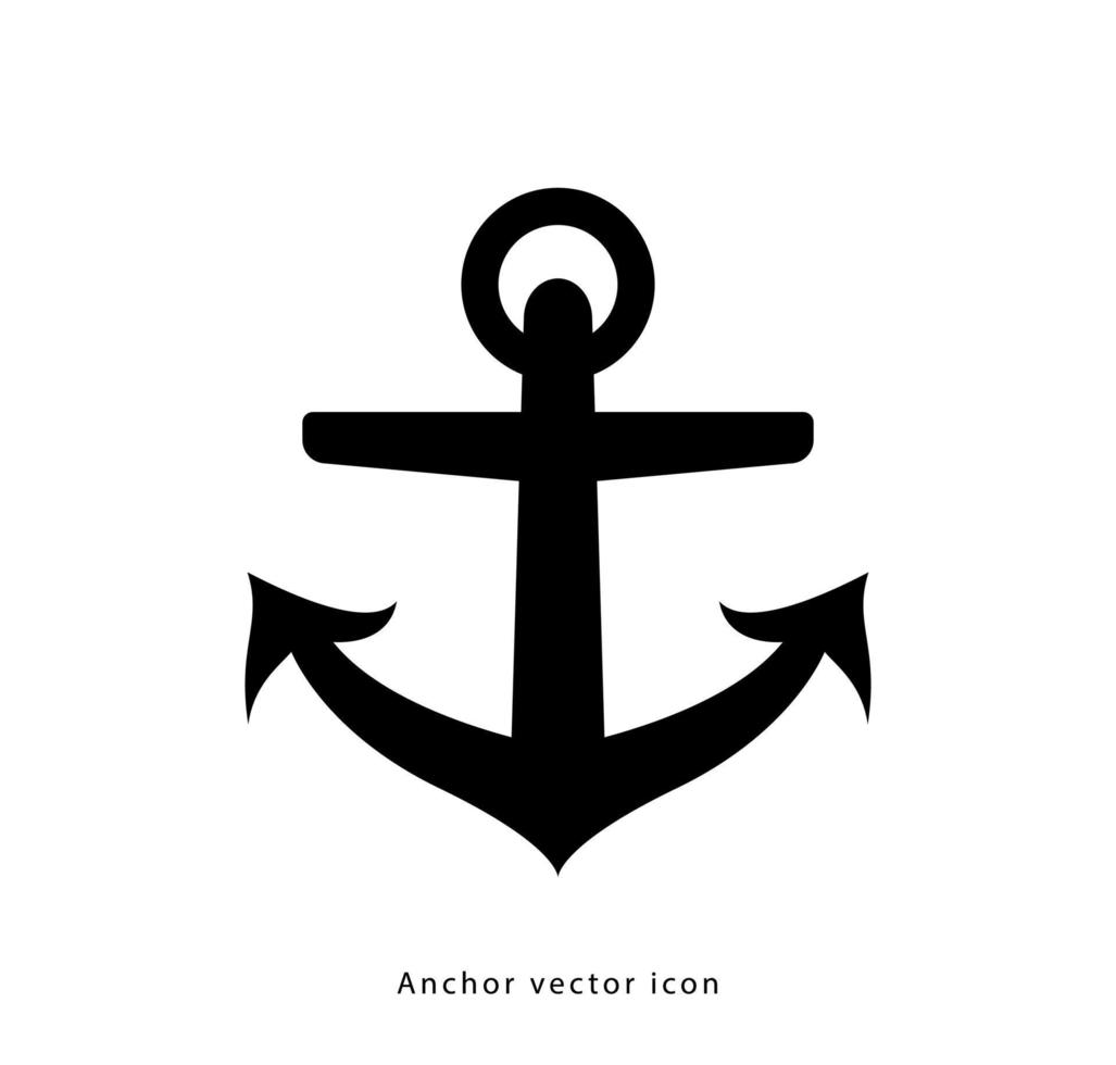 Anker-Vektor-Symbol-Silhouette vektor