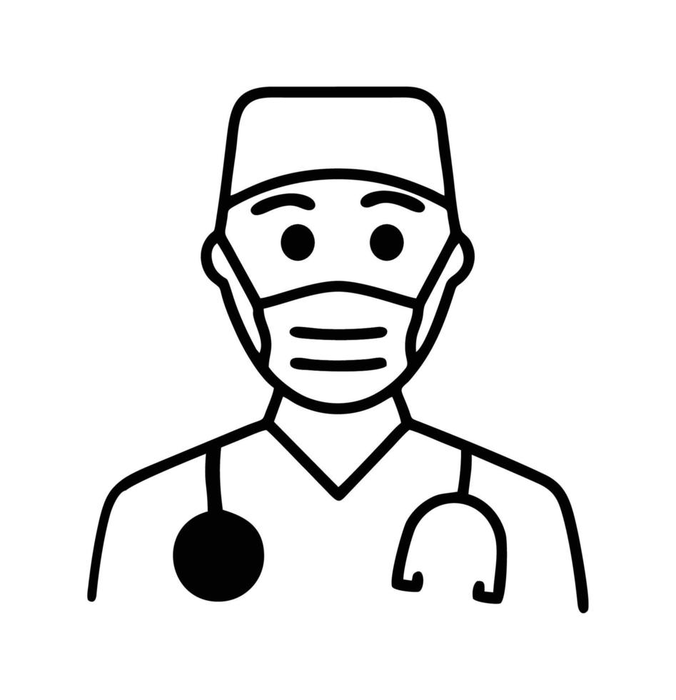 illustration av läkare kirurg vektor