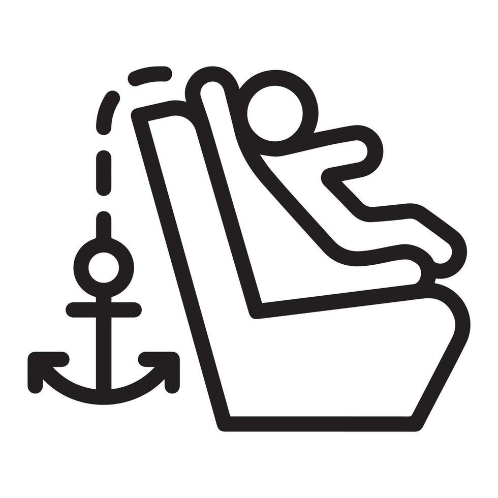 isofix-symbol und ankersymbol vektor