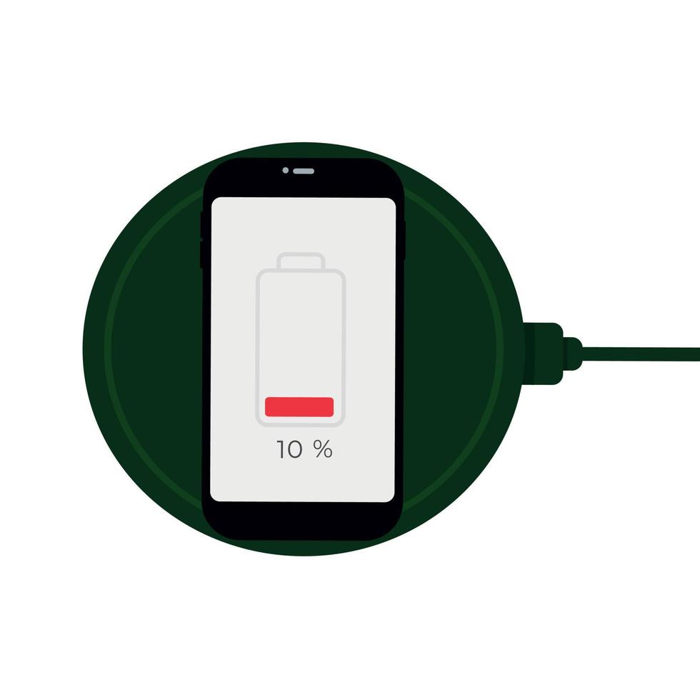 Symbol für Telefon und Ladegerät. ein Telefonladegerät. ein totes Telefon. ein Smartphone mit Batteriestandsanzeige vektor