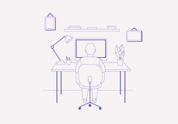 Arbetsbord Illustration vektor