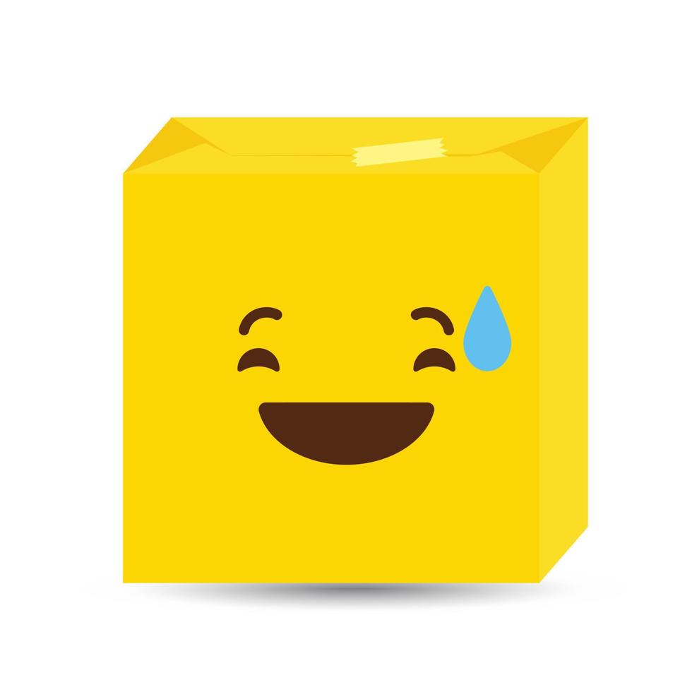skrattande emoji ikon design vektor