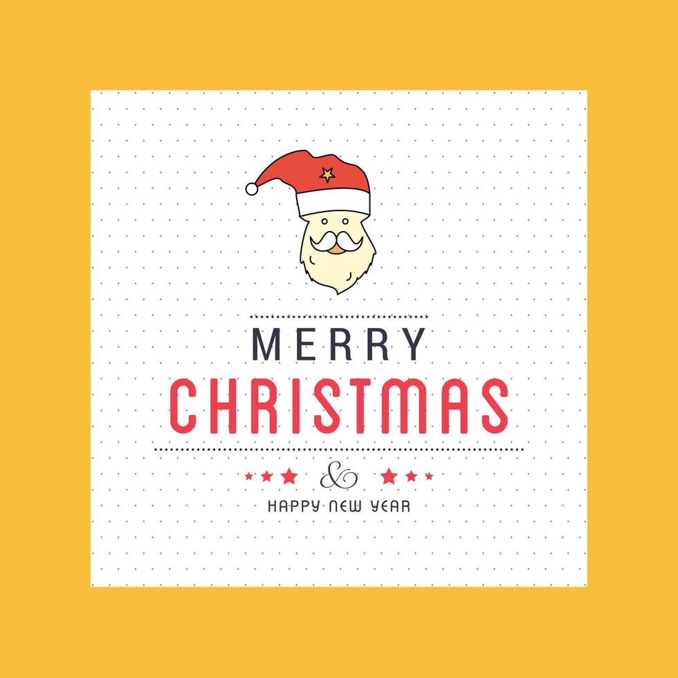 jul kort design med elegant design och gul bakgrund vektor