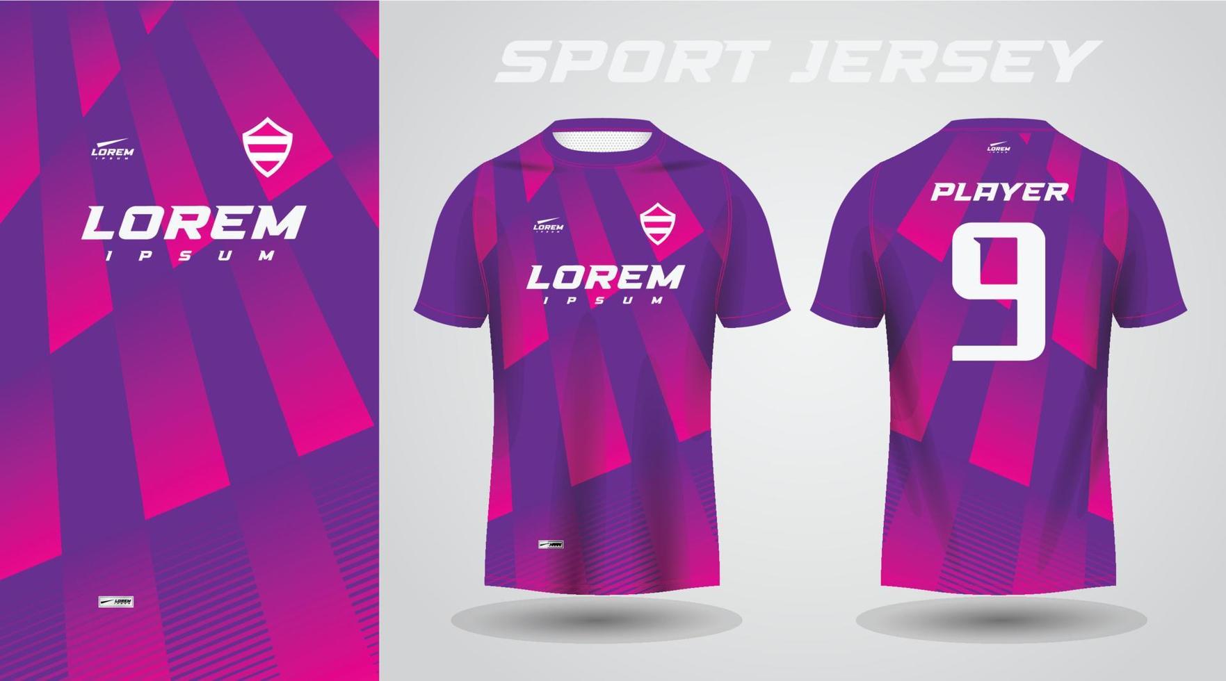 lila rosa Sport-Jersey-Design vektor