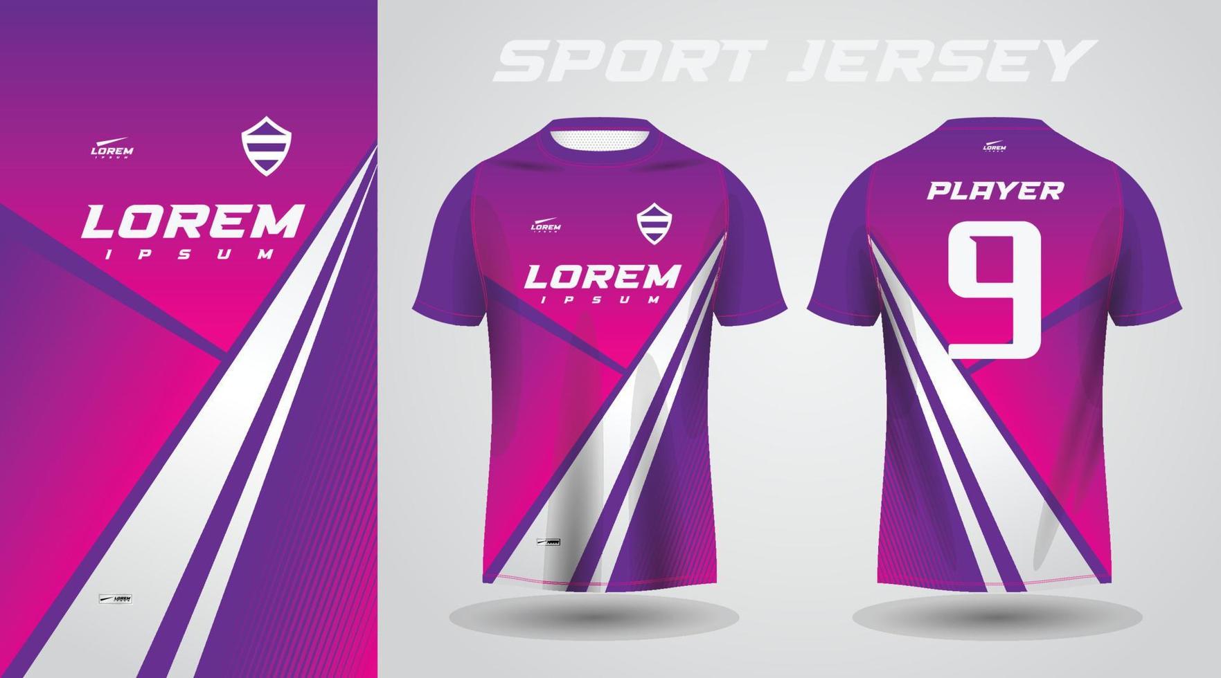 lila rosa sport jersey design vektor