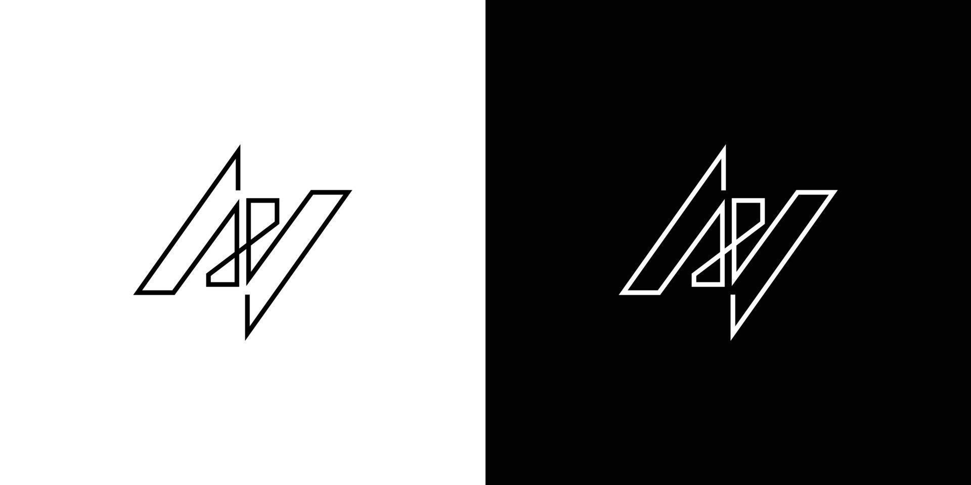 modernes und einzigartiges logo-design mit den initialen av-buchstaben vektor