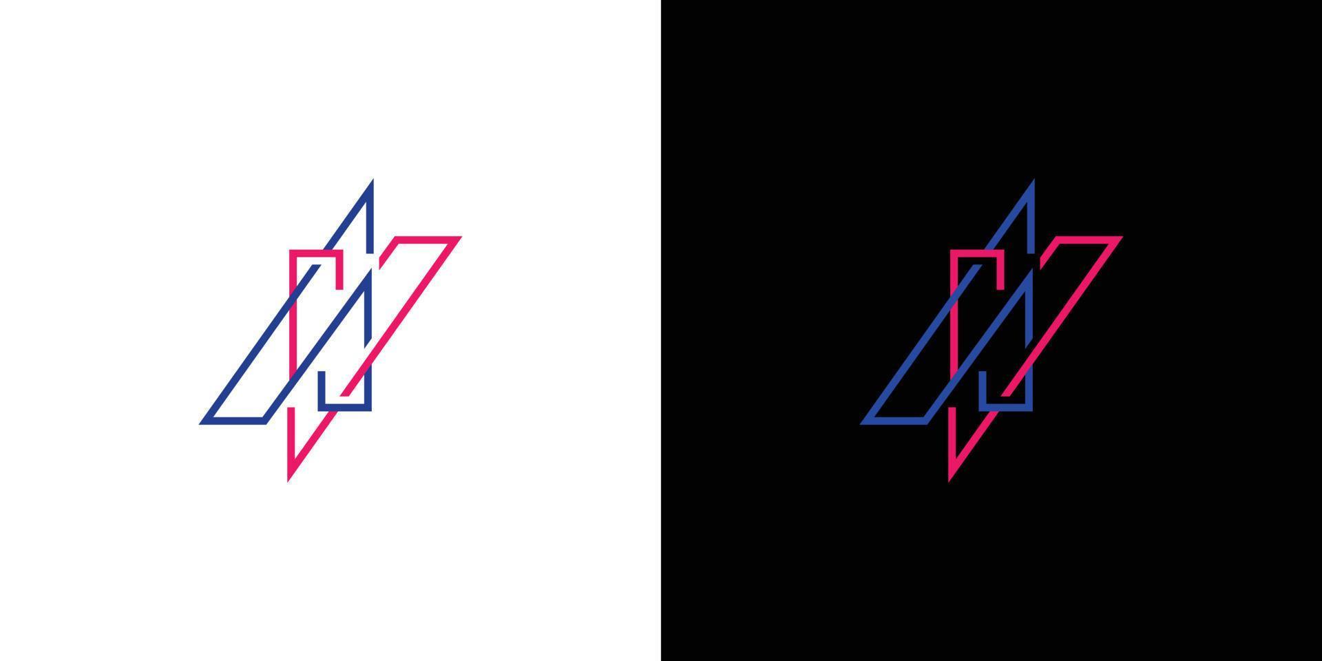 modernes und einzigartiges Logo-Design mit Buchstaben av Initialen 2 vektor