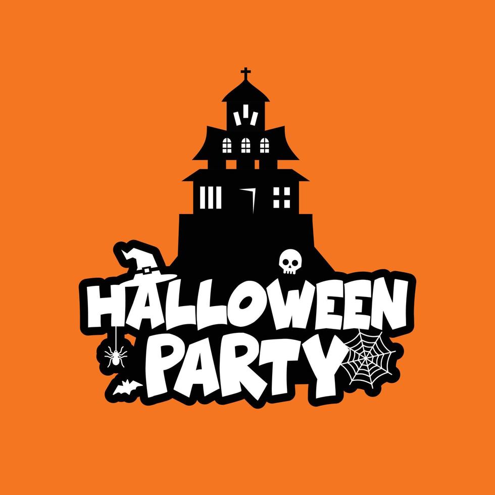 halloween-design mit typografie und hellem hintergrundvektor vektor