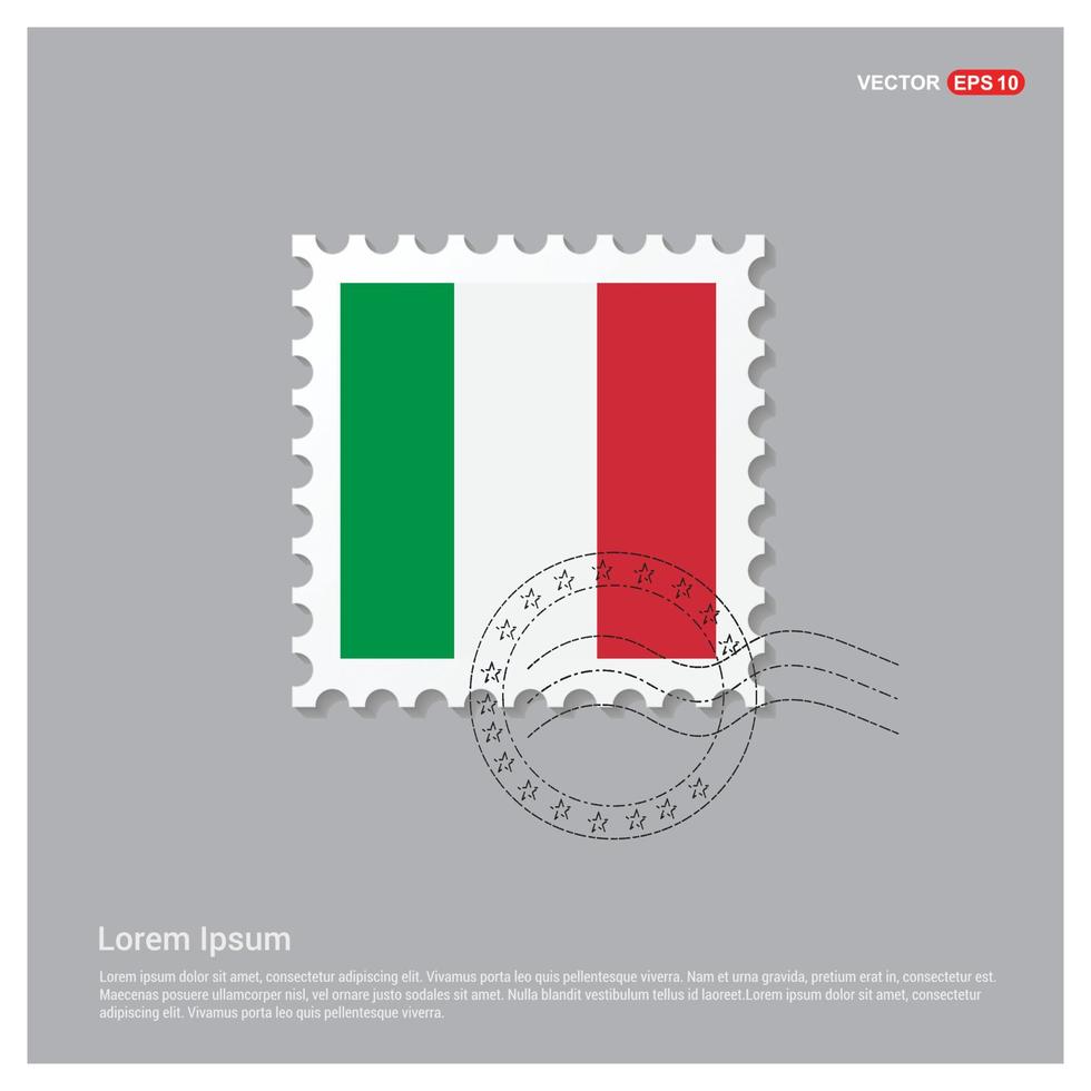 Designvektor der italienischen Flagge vektor