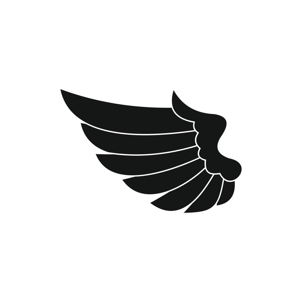 Flügelsymbol im einfachen Stil vektor