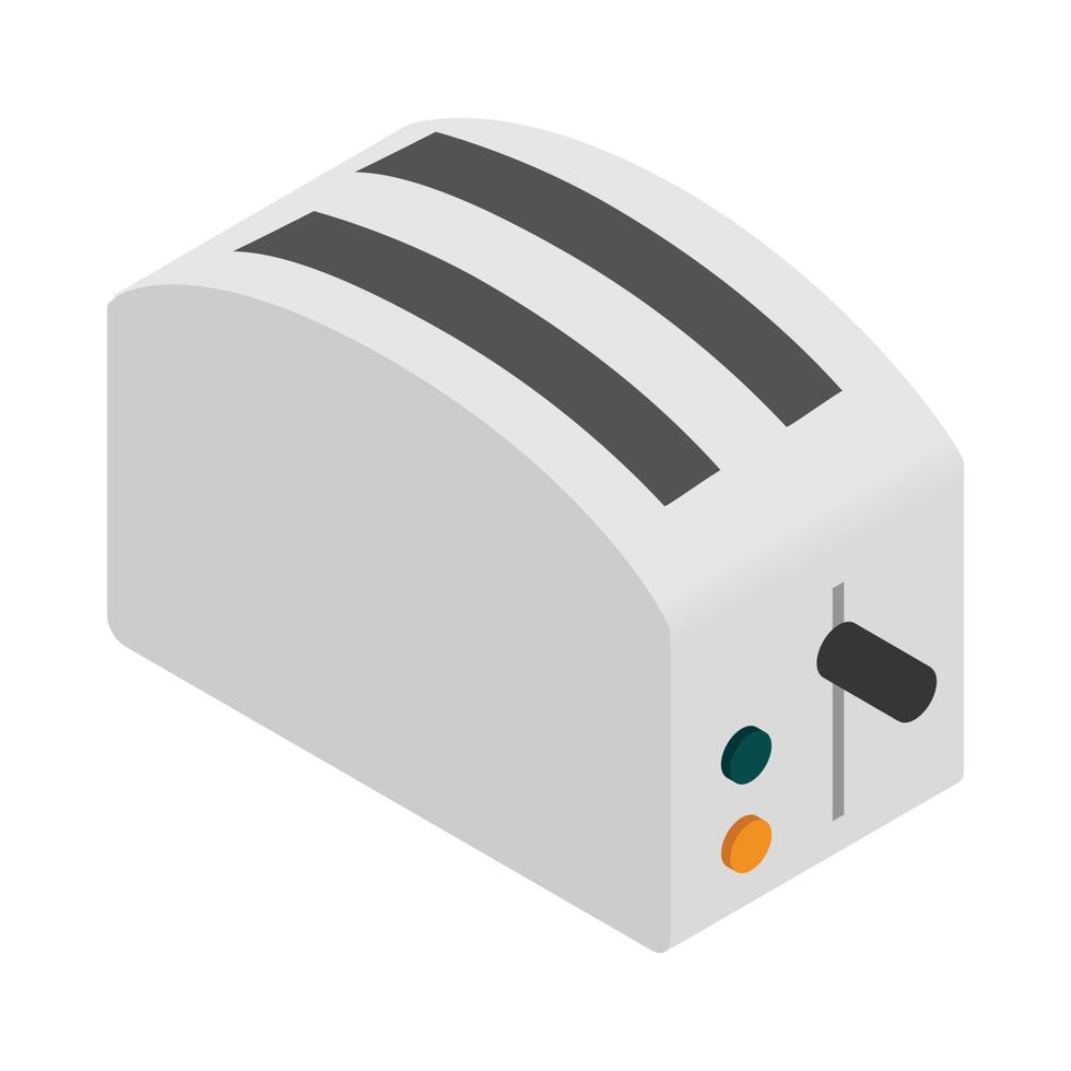 Toaster-Symbol, isometrischer 3D-Stil vektor