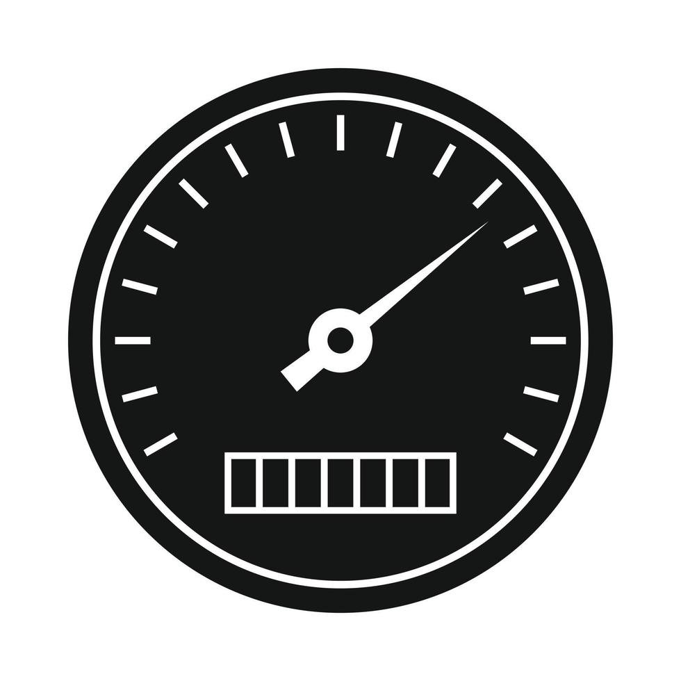 Tachometer-Symbol im einfachen Stil vektor