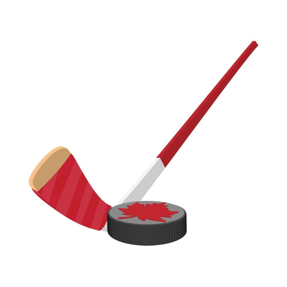 Eishockey-Ikone, Cartoon-Stil vektor