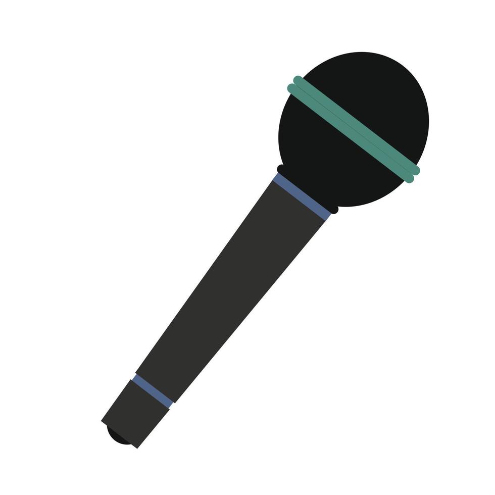 Mikrofon flaches Symbol vektor