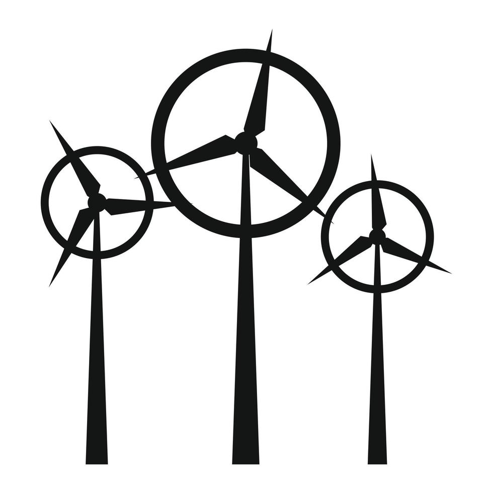 Einfaches Symbol für Windkraftanlagen vektor