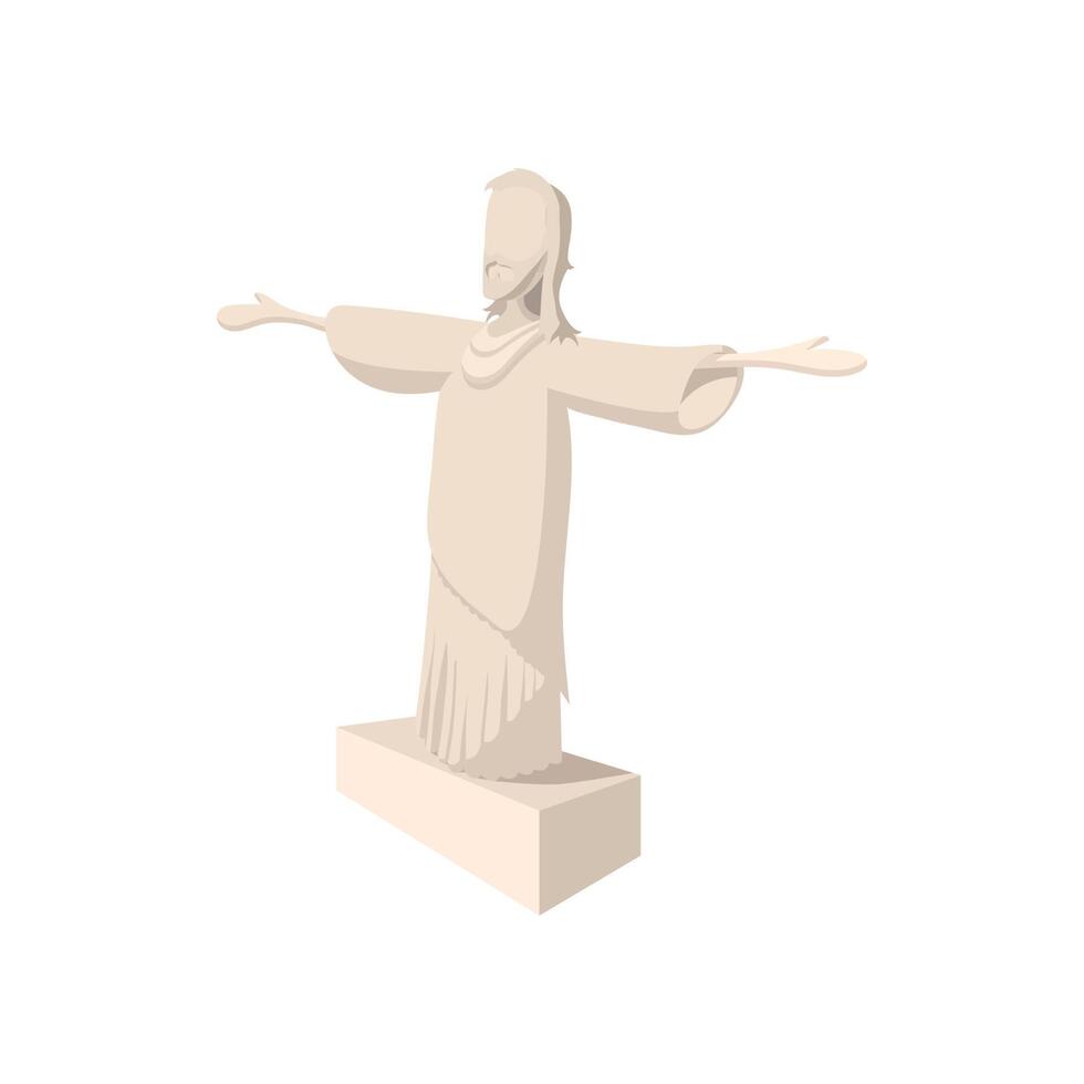 statue von jesus christus, ikone von rio de janeiro vektor