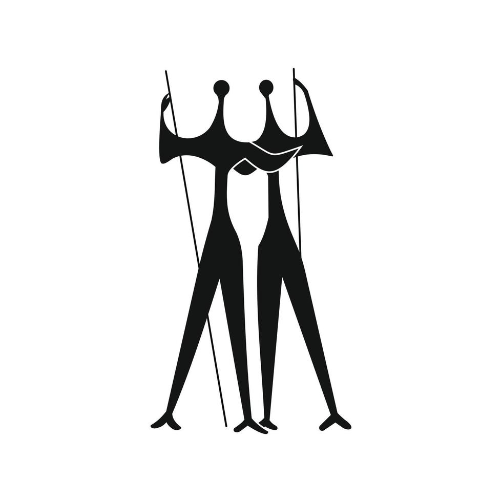 skulptur von zwei kriegern des künstlers bruno giorgi vektor