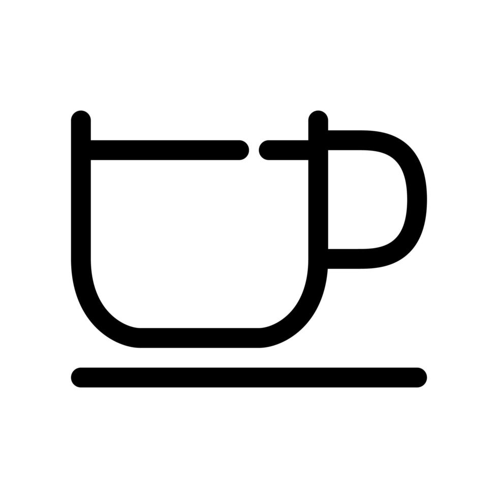 große Kaffeetasse Umrissikone vektor