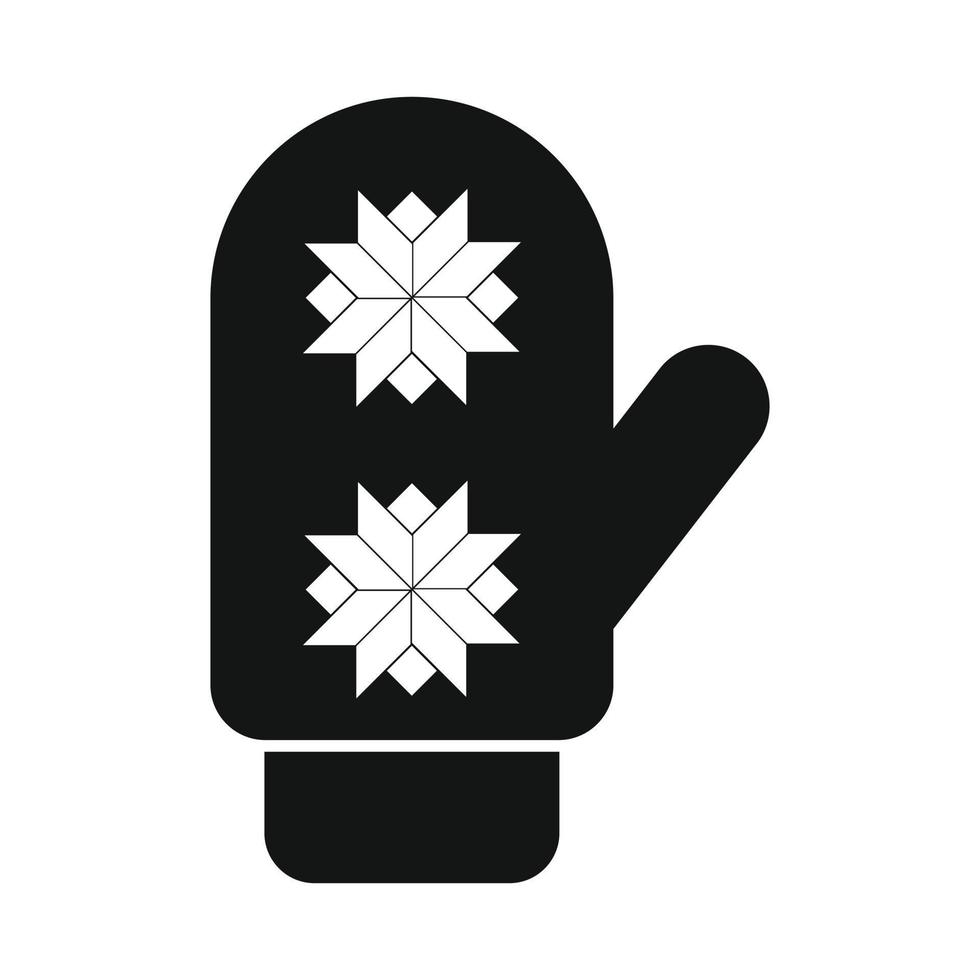 Santa Fäustling einfaches Symbol vektor